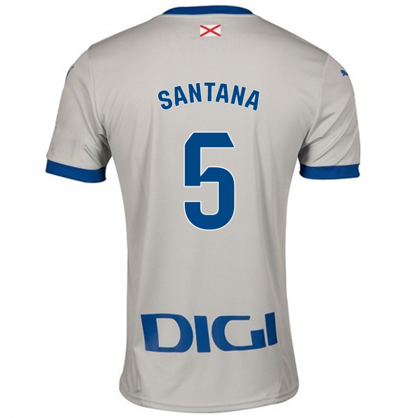 Niño Camiseta Vanesa Santana #5 Gris Claro 2ª Equipación 2024/25 La Camisa Perú