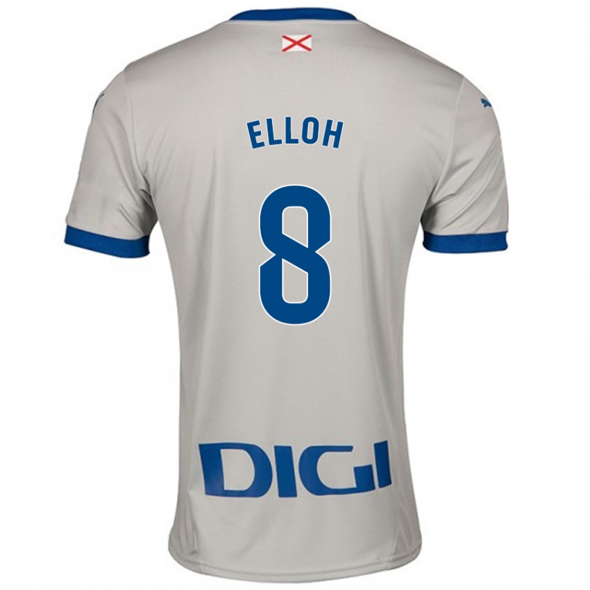 Niño Camiseta Rebecca Elloh #8 Gris Claro 2ª Equipación 2024/25 La Camisa Perú