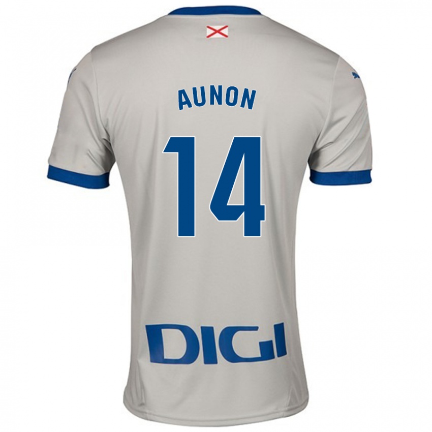 Niño Camiseta Cristina Auñón #14 Gris Claro 2ª Equipación 2024/25 La Camisa Perú