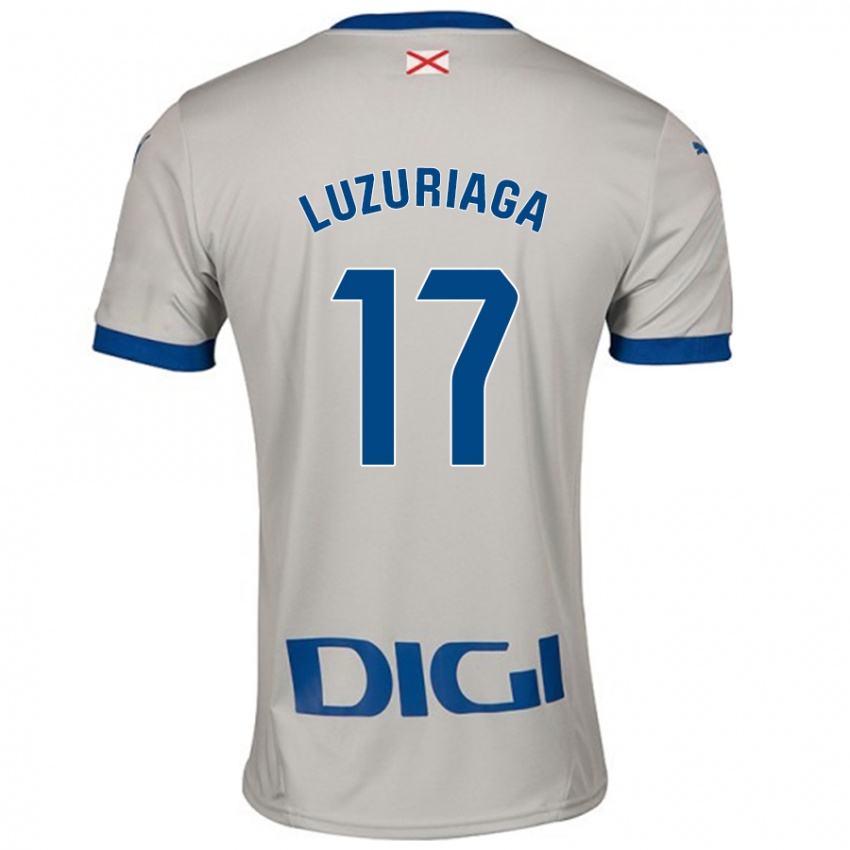 Niño Camiseta Judith Luzuriaga #17 Gris Claro 2ª Equipación 2024/25 La Camisa Perú