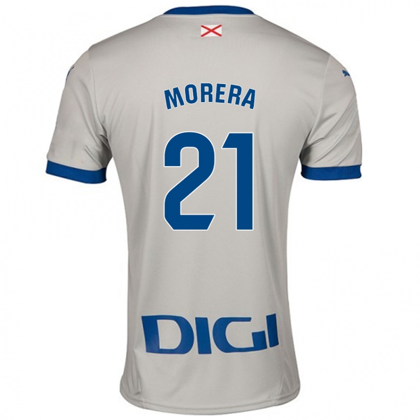 Niño Camiseta Carla Morera #21 Gris Claro 2ª Equipación 2024/25 La Camisa Perú