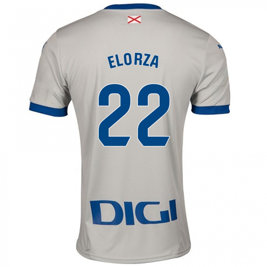 Niño Camiseta Sheila Elorza #22 Gris Claro 2ª Equipación 2024/25 La Camisa Perú