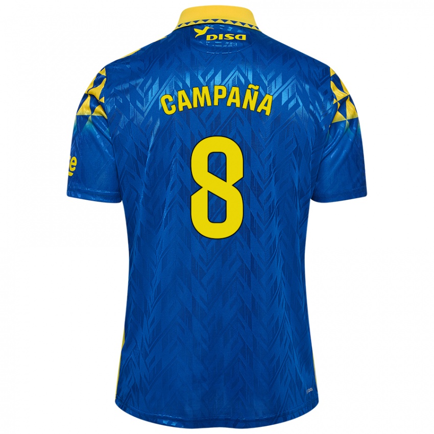 Niño Camiseta José Campaña #8 Azul Amarillo 2ª Equipación 2024/25 La Camisa Perú