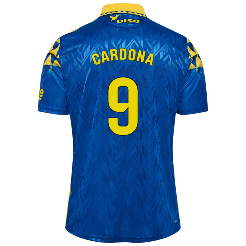 Niño Camiseta Marc Cardona #9 Azul Amarillo 2ª Equipación 2024/25 La Camisa Perú