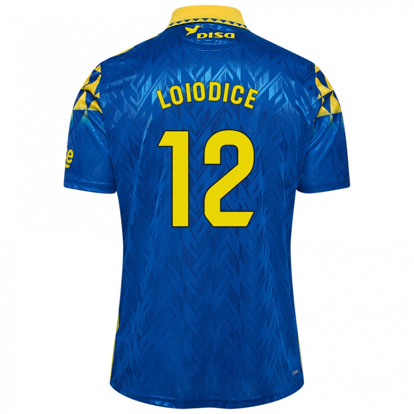 Niño Camiseta Enzo Loiodice #12 Azul Amarillo 2ª Equipación 2024/25 La Camisa Perú