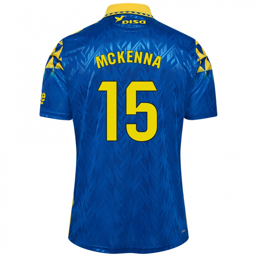 Niño Camiseta Scott Mckenna #15 Azul Amarillo 2ª Equipación 2024/25 La Camisa Perú