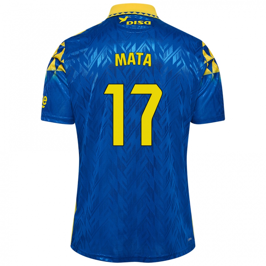 Niño Camiseta Jaime Mata #17 Azul Amarillo 2ª Equipación 2024/25 La Camisa Perú