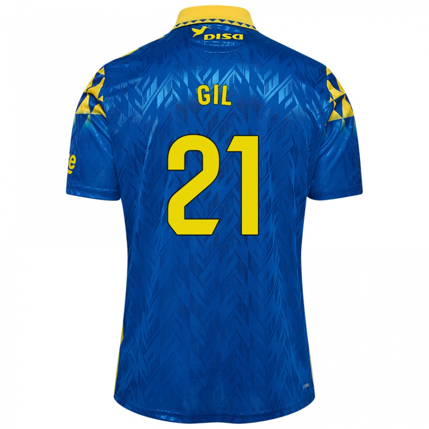 Niño Camiseta Iván Gil #21 Azul Amarillo 2ª Equipación 2024/25 La Camisa Perú