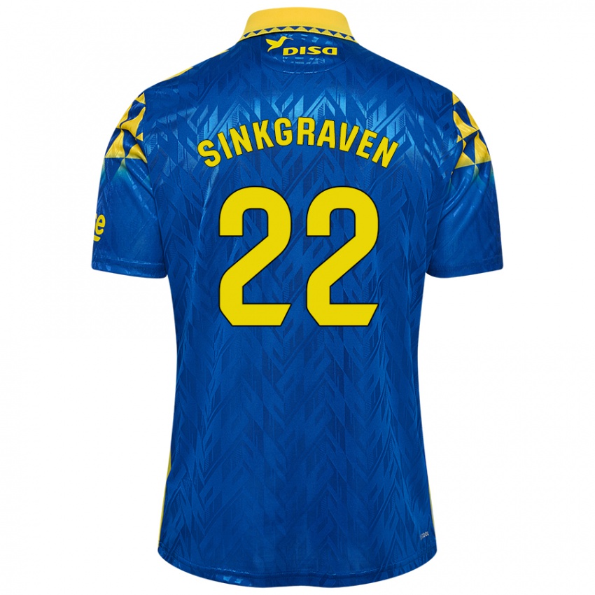 Niño Camiseta Daley Sinkgraven #22 Azul Amarillo 2ª Equipación 2024/25 La Camisa Perú