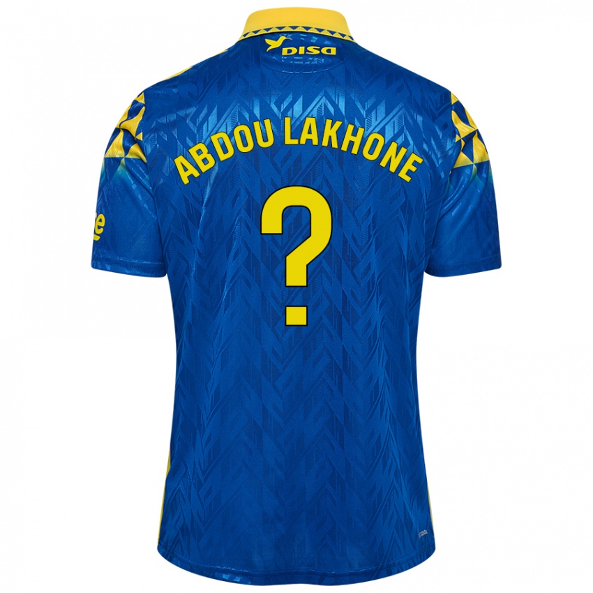 Niño Camiseta Pape Abdou Lakhone #0 Azul Amarillo 2ª Equipación 2024/25 La Camisa Perú