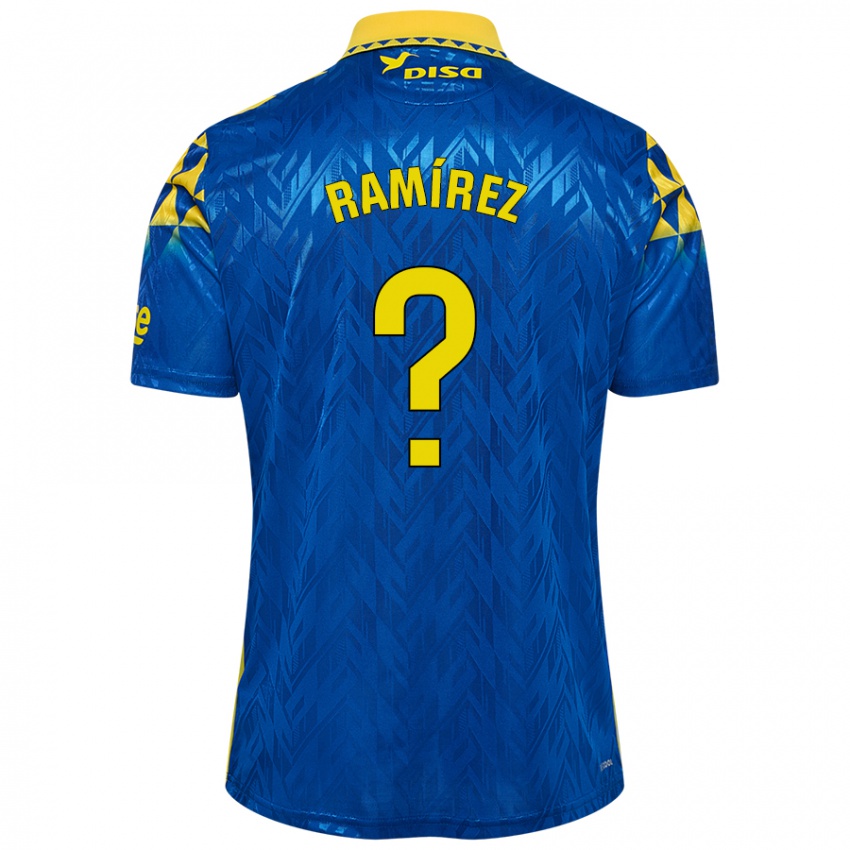 Niño Camiseta Daniel Ramírez #0 Azul Amarillo 2ª Equipación 2024/25 La Camisa Perú