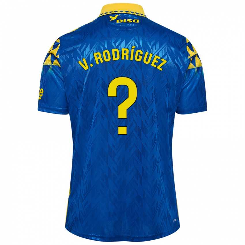 Niño Camiseta Carlos Vicente Rodríguez #0 Azul Amarillo 2ª Equipación 2024/25 La Camisa Perú