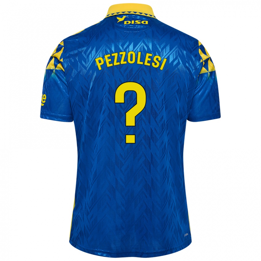 Niño Camiseta Valentín Pezzolesi #0 Azul Amarillo 2ª Equipación 2024/25 La Camisa Perú