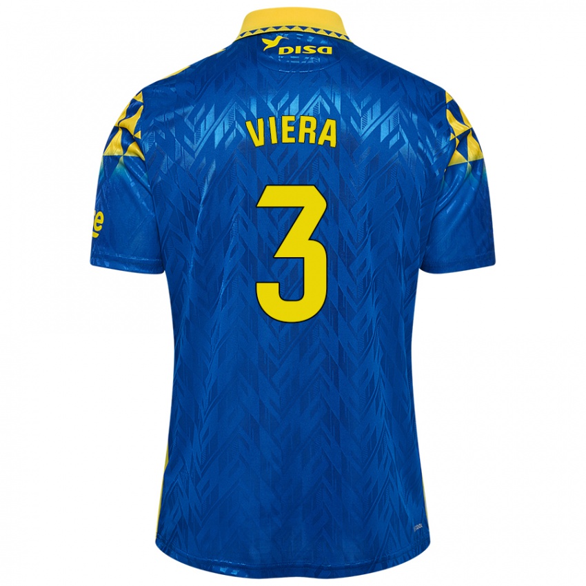 Niño Camiseta Óliver Viera #3 Azul Amarillo 2ª Equipación 2024/25 La Camisa Perú