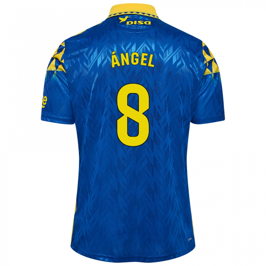 Niño Camiseta José Ángel #8 Azul Amarillo 2ª Equipación 2024/25 La Camisa Perú