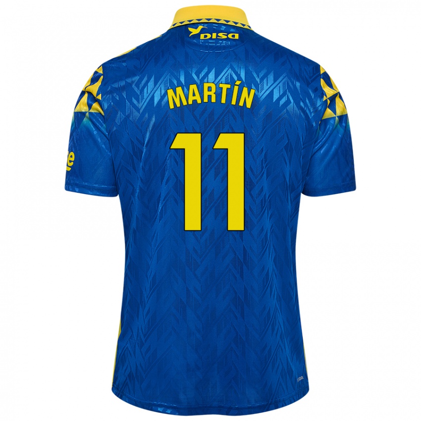 Niño Camiseta Diego Martín #11 Azul Amarillo 2ª Equipación 2024/25 La Camisa Perú