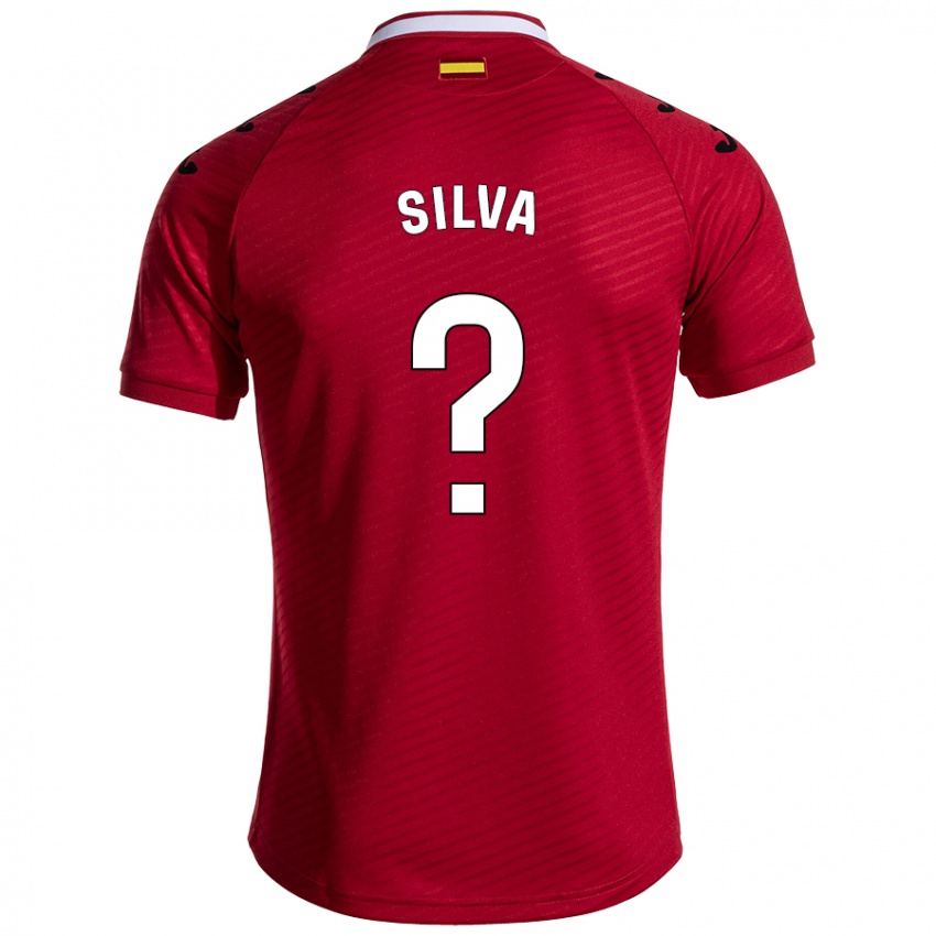 Niño Camiseta Jonathan Silva #0 Rojo Oscuro 2ª Equipación 2024/25 La Camisa Perú