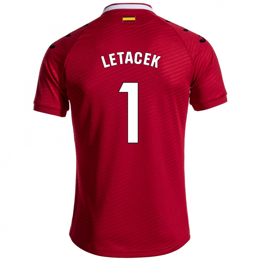 Niño Camiseta Jiri Letacek #1 Rojo Oscuro 2ª Equipación 2024/25 La Camisa Perú