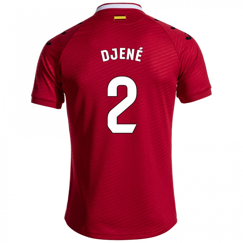 Niño Camiseta Djené #2 Rojo Oscuro 2ª Equipación 2024/25 La Camisa Perú