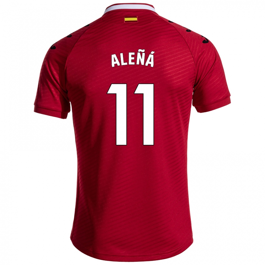 Niño Camiseta Carles Aleñá #11 Rojo Oscuro 2ª Equipación 2024/25 La Camisa Perú