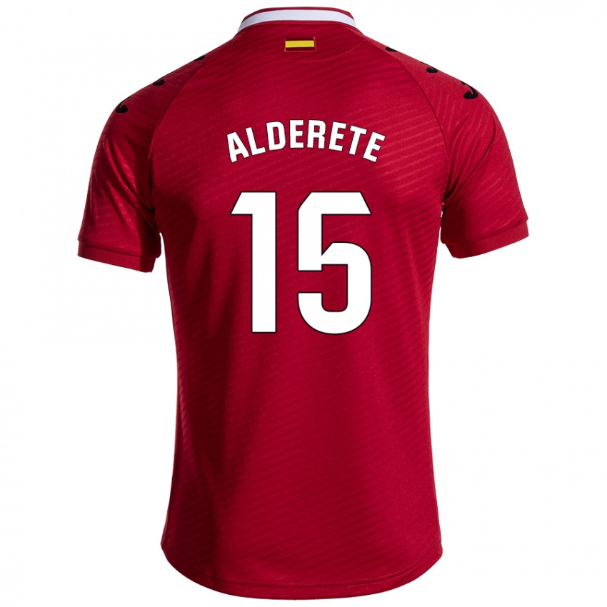 Niño Camiseta Omar Alderete #15 Rojo Oscuro 2ª Equipación 2024/25 La Camisa Perú