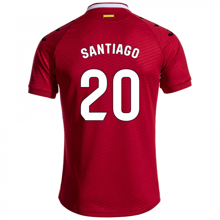 Niño Camiseta Yellu Santiago #20 Rojo Oscuro 2ª Equipación 2024/25 La Camisa Perú