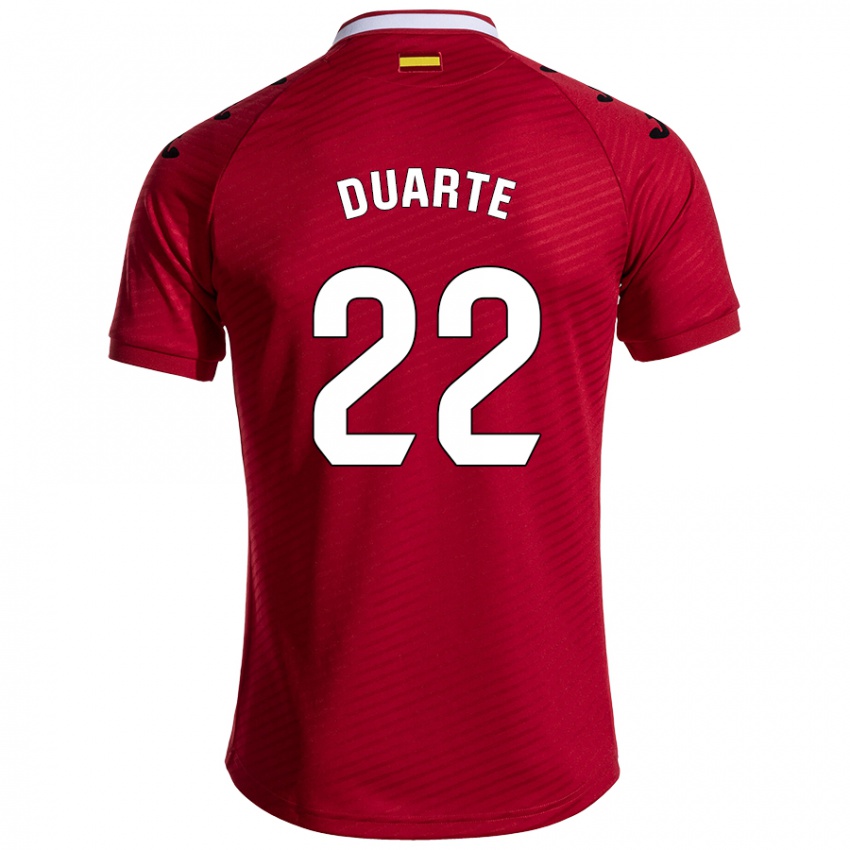 Niño Camiseta Domingos Duarte #22 Rojo Oscuro 2ª Equipación 2024/25 La Camisa Perú