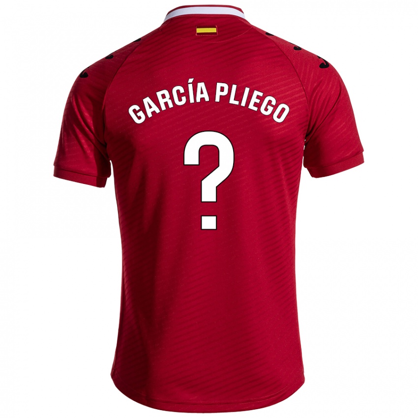 Niño Camiseta Hugo García Pliego #0 Rojo Oscuro 2ª Equipación 2024/25 La Camisa Perú