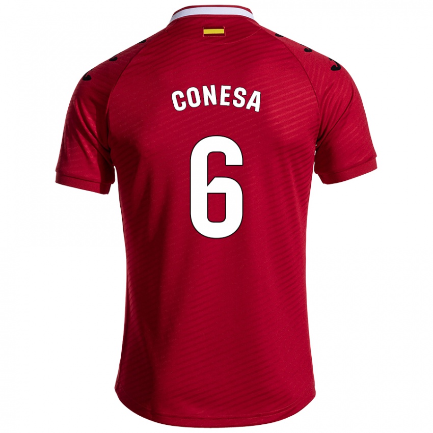 Niño Camiseta Nico Conesa #6 Rojo Oscuro 2ª Equipación 2024/25 La Camisa Perú