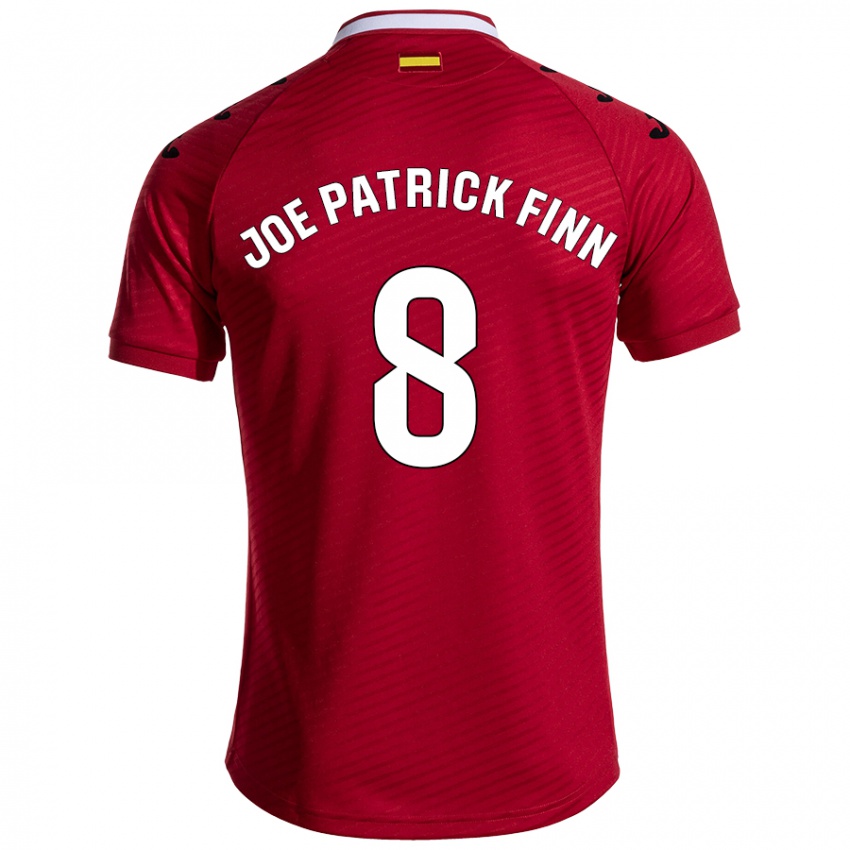 Niño Camiseta John Joe Patrick Finn #8 Rojo Oscuro 2ª Equipación 2024/25 La Camisa Perú