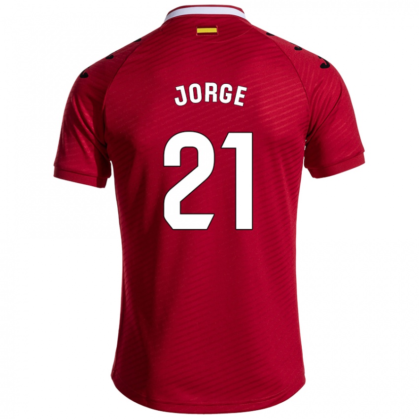 Niño Camiseta Jeremy Jorge #21 Rojo Oscuro 2ª Equipación 2024/25 La Camisa Perú