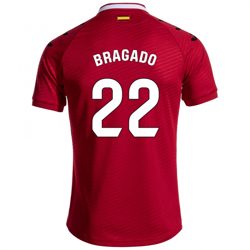 Niño Camiseta Alonso Bragado #22 Rojo Oscuro 2ª Equipación 2024/25 La Camisa Perú