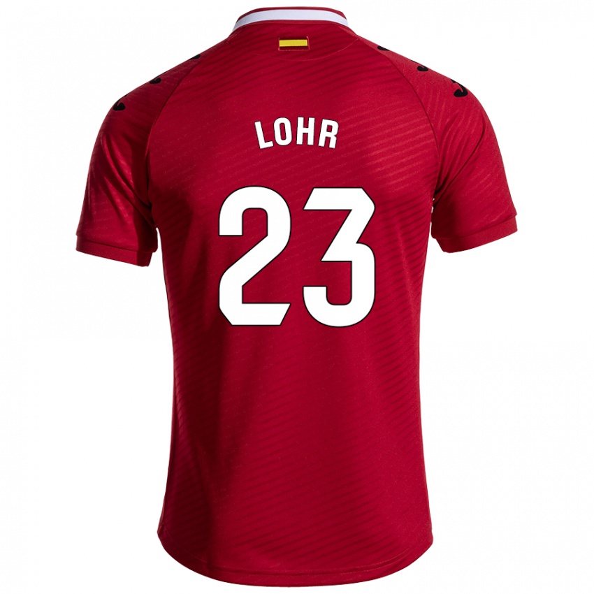 Niño Camiseta Luca Lohr #23 Rojo Oscuro 2ª Equipación 2024/25 La Camisa Perú