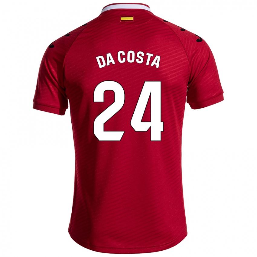 Niño Camiseta Coba Da Costa #24 Rojo Oscuro 2ª Equipación 2024/25 La Camisa Perú