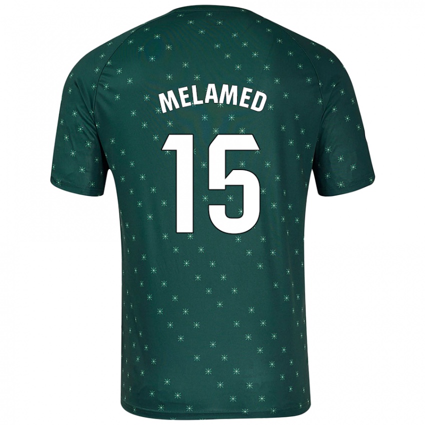 Niño Camiseta Nico Melamed #15 Verde Oscuro 2ª Equipación 2024/25 La Camisa Perú