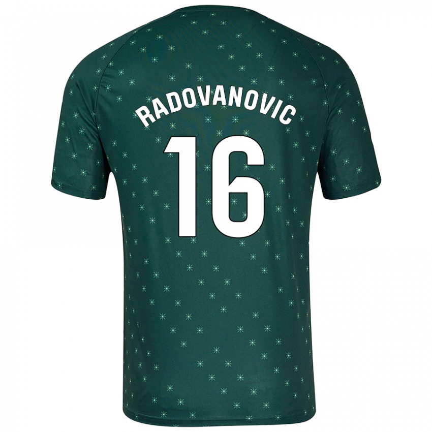 Niño Camiseta Aleksandar Radovanovic #16 Verde Oscuro 2ª Equipación 2024/25 La Camisa Perú