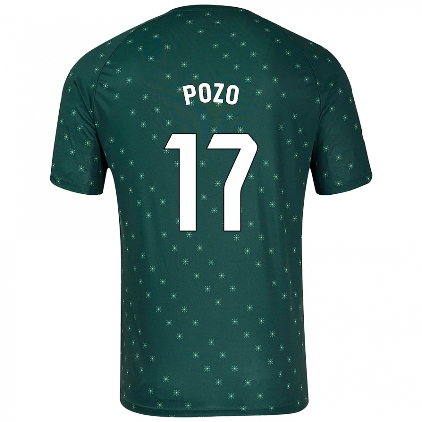 Niño Camiseta Álex Pozo #17 Verde Oscuro 2ª Equipación 2024/25 La Camisa Perú