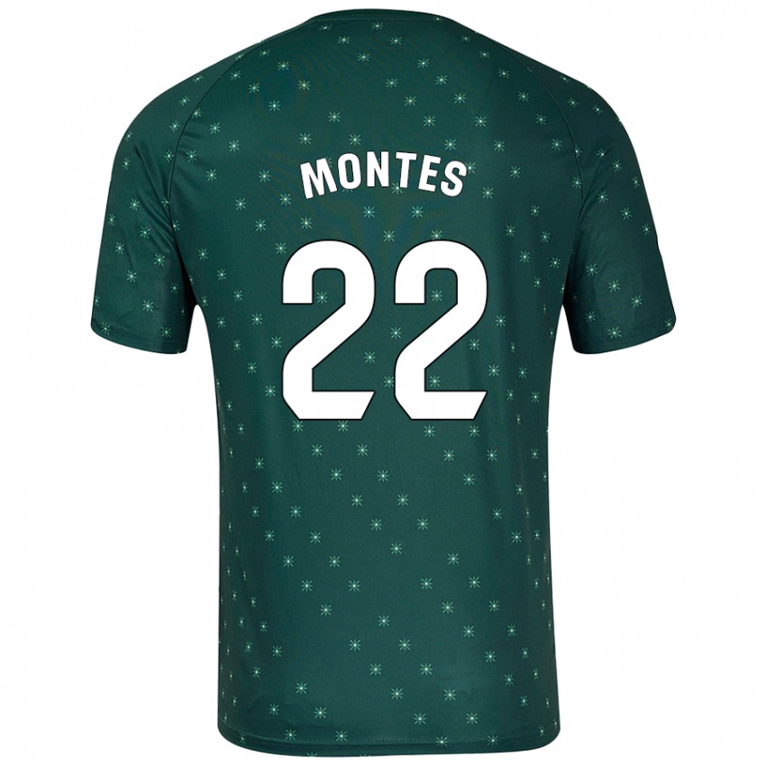 Niño Camiseta César Montes #22 Verde Oscuro 2ª Equipación 2024/25 La Camisa Perú