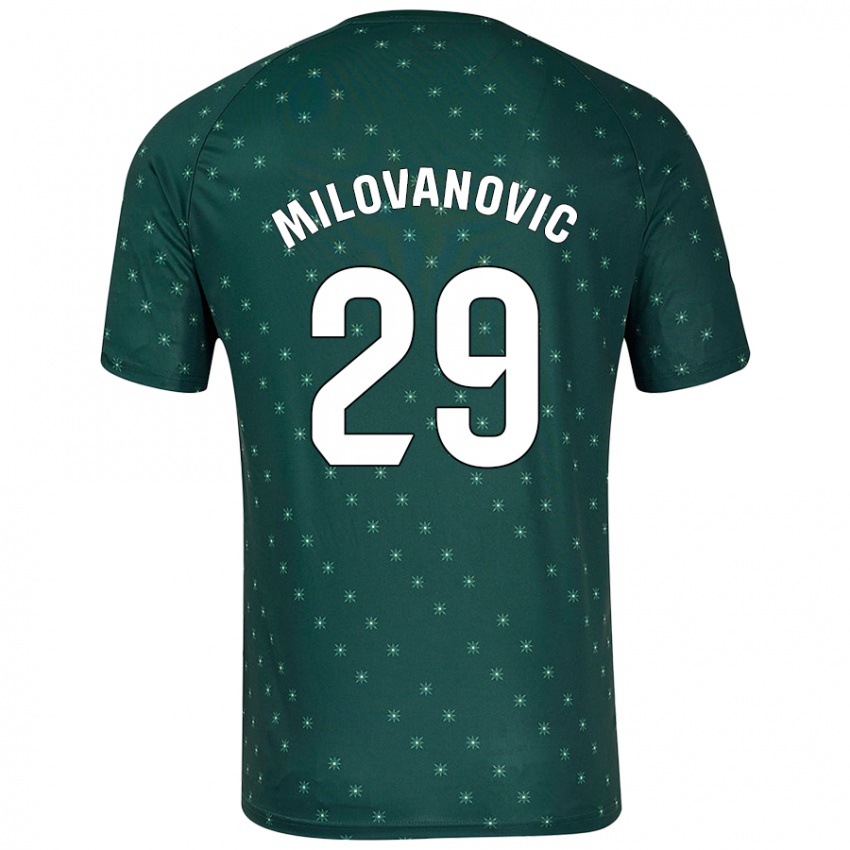 Niño Camiseta Marko Milovanovic #29 Verde Oscuro 2ª Equipación 2024/25 La Camisa Perú