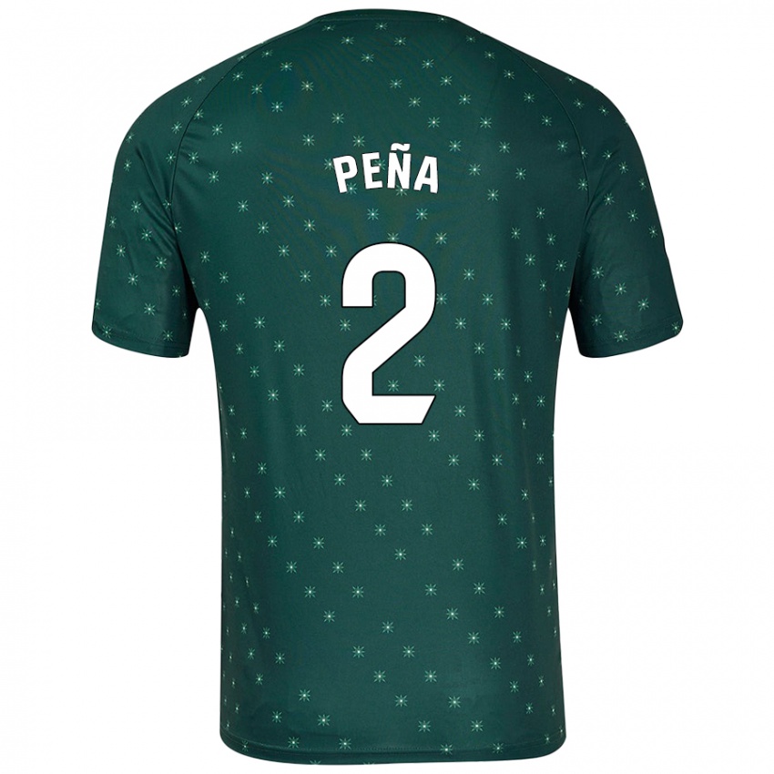 Niño Camiseta Miguel Peña #2 Verde Oscuro 2ª Equipación 2024/25 La Camisa Perú