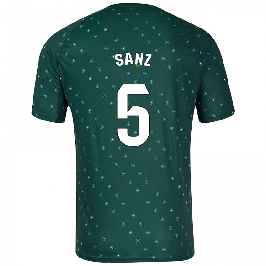 Niño Camiseta Paco Sanz #5 Verde Oscuro 2ª Equipación 2024/25 La Camisa Perú