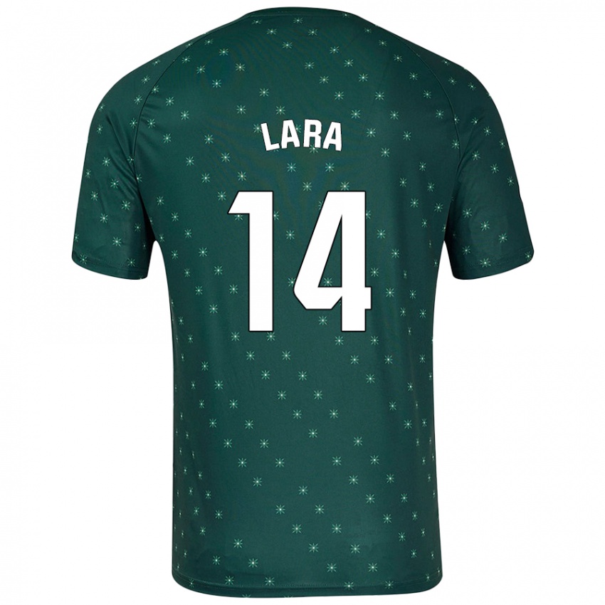 Niño Camiseta Luis Lara #14 Verde Oscuro 2ª Equipación 2024/25 La Camisa Perú