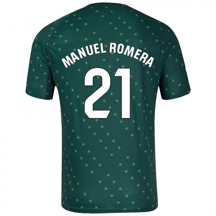 Niño Camiseta José Manuel Romera #21 Verde Oscuro 2ª Equipación 2024/25 La Camisa Perú