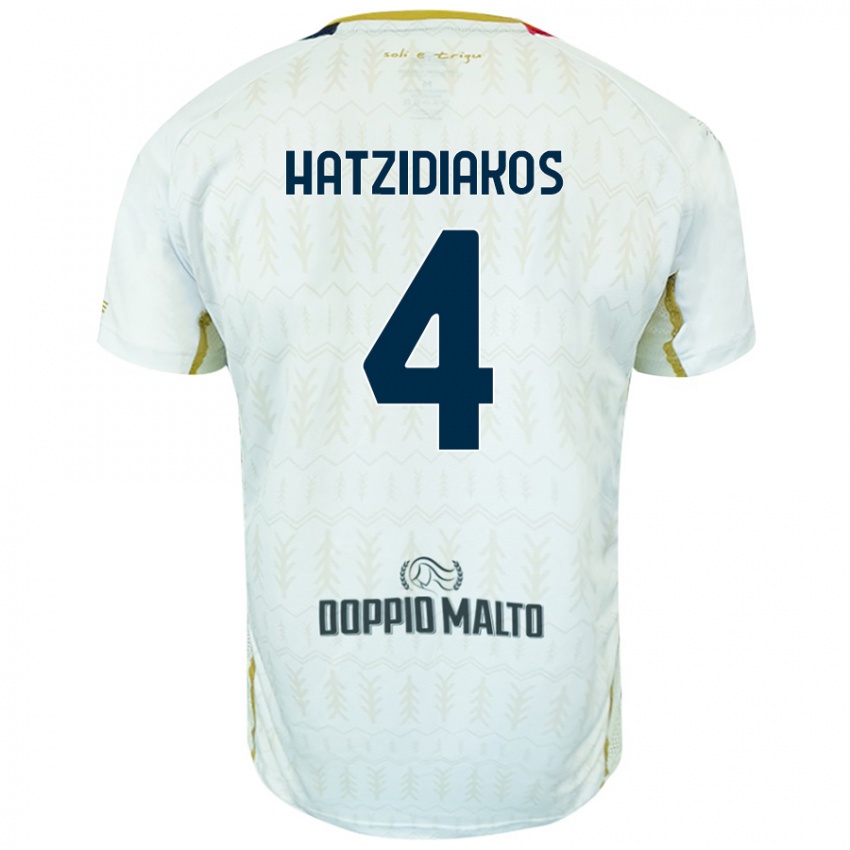 Niño Camiseta Pantelis Hatzidiakos #4 Blanco 2ª Equipación 2024/25 La Camisa Perú