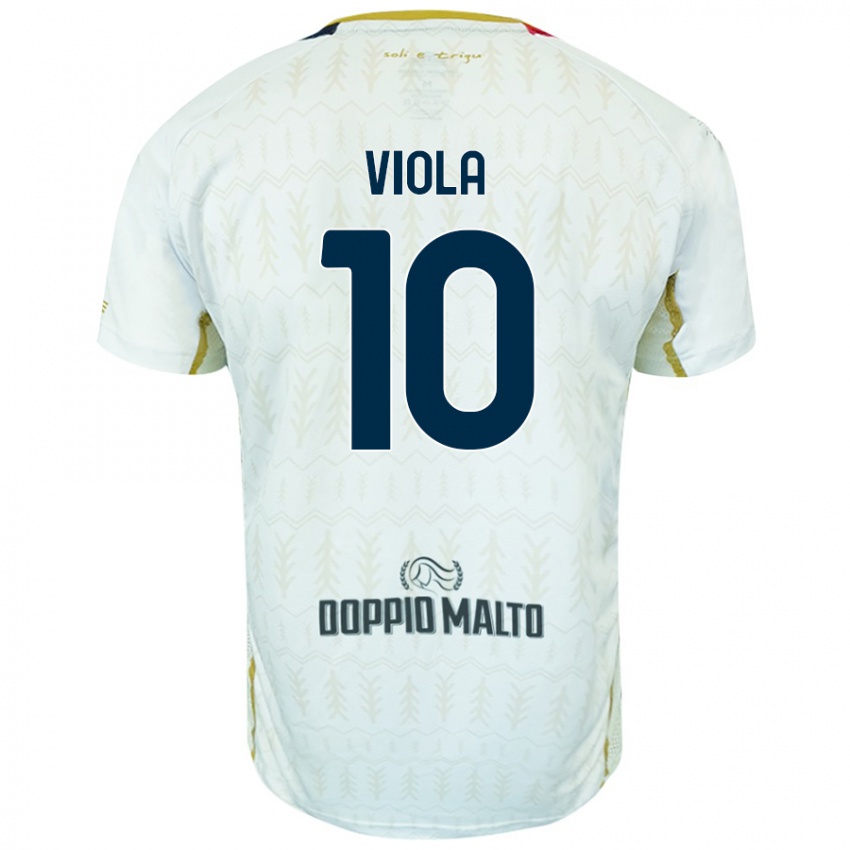 Niño Camiseta Nicolas Viola #10 Blanco 2ª Equipación 2024/25 La Camisa Perú