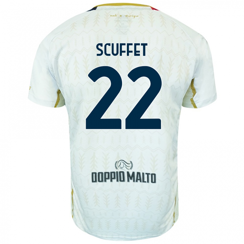 Niño Camiseta Simone Scuffet #22 Blanco 2ª Equipación 2024/25 La Camisa Perú