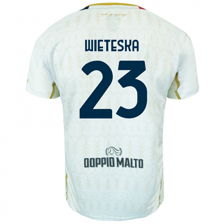 Niño Camiseta Mateusz Wieteska #23 Blanco 2ª Equipación 2024/25 La Camisa Perú