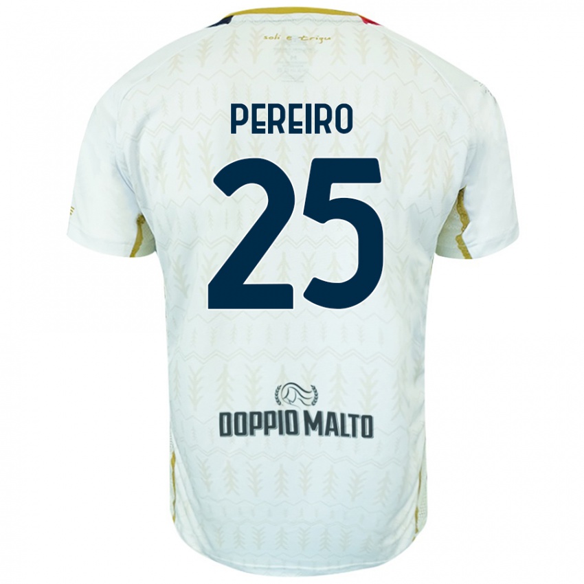 Niño Camiseta Gastón Pereiro #25 Blanco 2ª Equipación 2024/25 La Camisa Perú