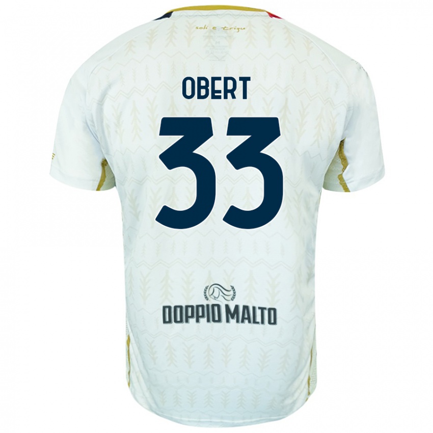 Niño Camiseta Adam Obert #33 Blanco 2ª Equipación 2024/25 La Camisa Perú