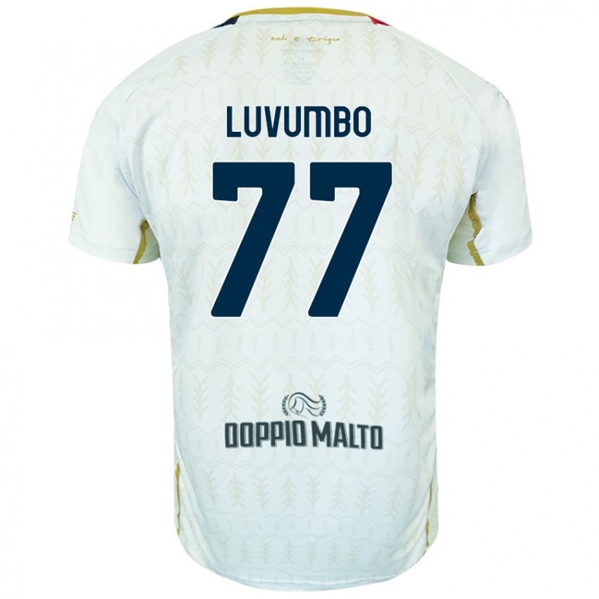 Niño Camiseta Zito Luvumbo #77 Blanco 2ª Equipación 2024/25 La Camisa Perú